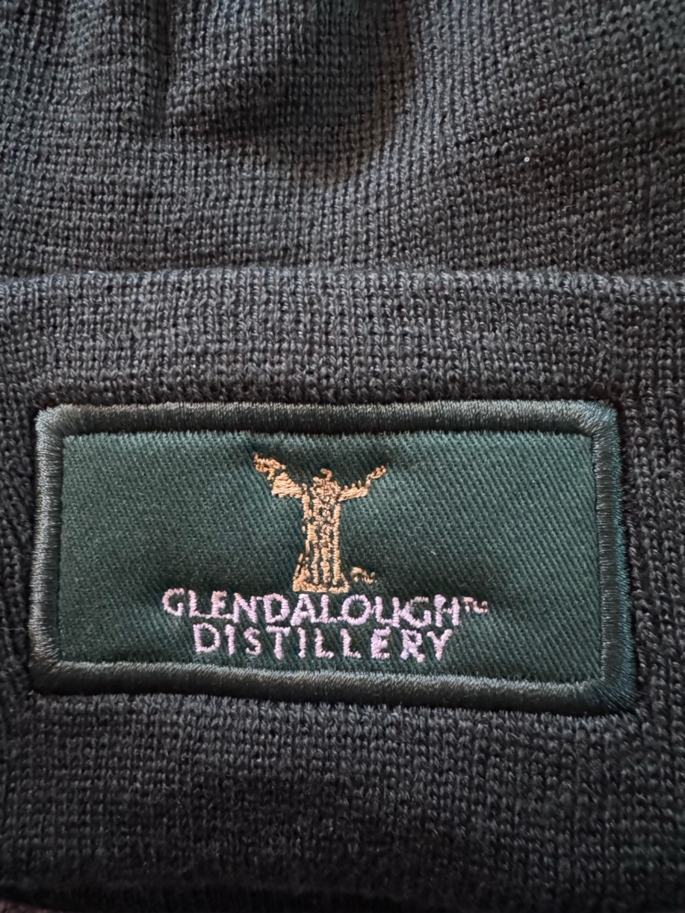 Forest Green Glendalough Distillery Irish Whiskey toque beanie knit hat - Picture 2 of 3